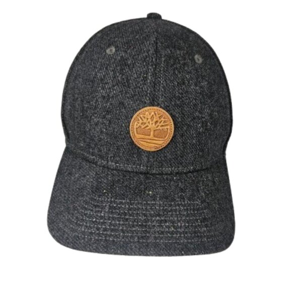 Timberland Tweed Wool Blend Baseball Hat Cap OSFM Adult Gray with Logo Snapback